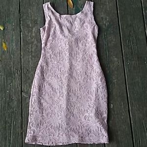 Blush pink lace dress